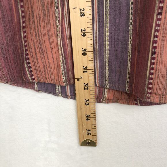 SPIRIT OF GRACE Cotton Mini Dress Sz S Stripe Adjustable Waist Sleeveless V-Neck - Picture 8 of 8